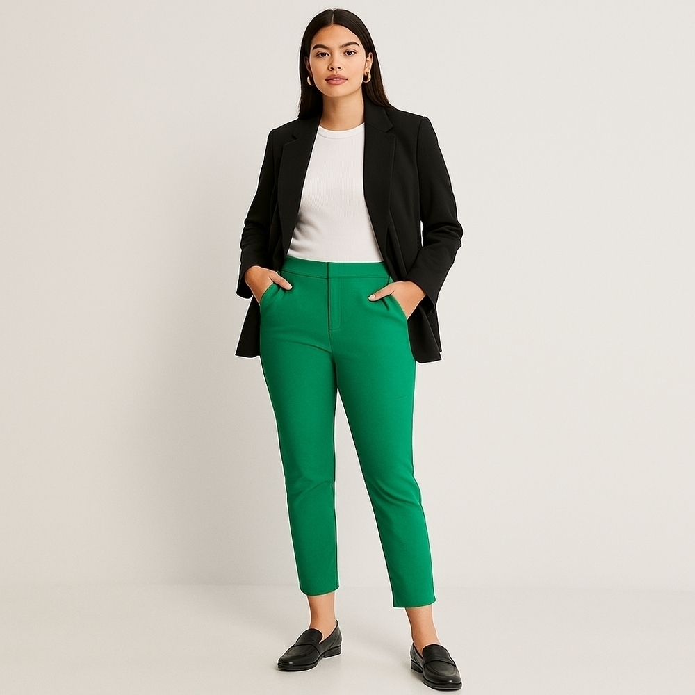 Nicole Miller New York Women’s Casual Pants Green Size XL – NWT